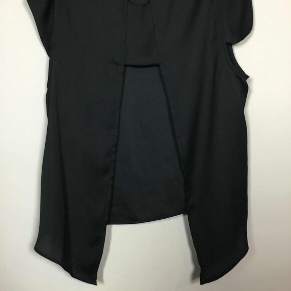 Express Black Minimalist Closet Staple Party Going Out Cutout Side Top S - Picture 6 of 7